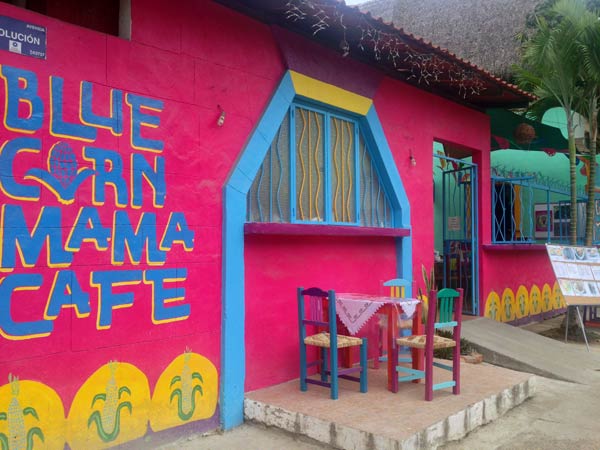 ... and this Hot Pink Blue Corn Cafe...