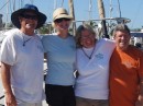 The Crew of Mazu...all from the Eugene/Springfield area.  Jack, Suzanne, Elaine-1st mate, and Captain Mel.