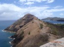 Signal Hill from Pigeon Island fort - Note infantry redoubt in the saddle area