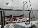 We stayed at a dock near Beaufort for a couple of nights. It was a cruising station for the cruising club we belong to - SSCA - Seven Seas Cruising Association. The weather was bad but we were able to take care of a lot of personal business.