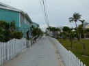 Here is a picture of a typical street in Man of War Cay.