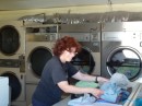 We met again a couple days later at the laundromat.  Not a glamorous picture, but a reality in our life these days.