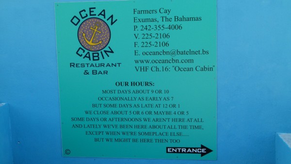 We went from Black Point to Little Farmers Cay. We weren