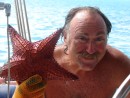 Bruce with the large starfish he found in Long Island.  He returned it to the sea.