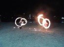 Fire dancers in motion