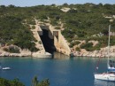 Vis island - Yugoslav National Army submarine bunker entry