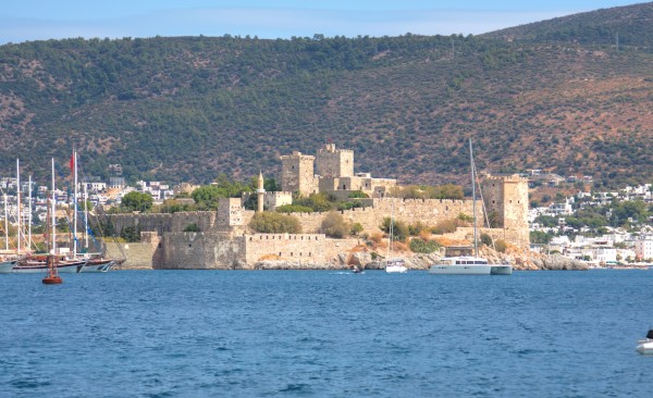 Bodrum Castle dominates approach to marina
