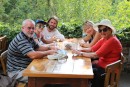 The Trilogy crew having lunch at the House of the Virgin Mary, Ephesus