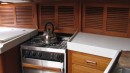 Ron did a great job installing the new counter tops in the galley.
