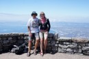Two German tourist at Tabe Mountain in Cape Town  -  02.2015  -  South Africa