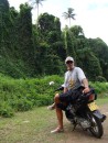 with the scooter to the jungle- Rarotonga