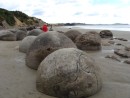 Moeraki Boulders on Moeraki beach, 4 million years old, caprice of nature.