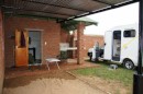 We made a 6500 km trip with a Campervan to Namibia and Botwana  -  Campground in Windhoek with our own bathroom outdoor kitchen. We liked thi idea ery much  -  25.12.204  -  Namibia