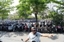 the typical parking lot..., thousands of scooter