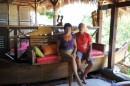Marcine and Swen in her Guesthouse 293 Komba on Nosy Komba  -  11.09.2014  -  Madagascar