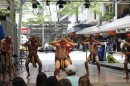 Arboriginals dance in city center Brisbane