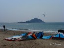 A blustery walk 3 miles along the beach took us to St Michaels Mount. The kitesurfers were having a wild time.