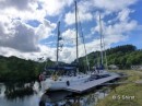Moored at Cairnbaan, Crinan Canal. The licence to transit the canal gives 4 nights mooring free of charge.
