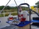 On the Crinan Canal with oysters bought from Tarbert