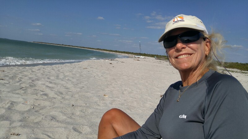 Cayo Costa State Park: On the beach with Boca Grande Pass in the background
