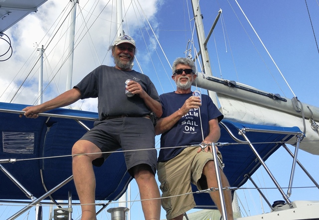 Charlie & Joe: Sails rigged...time for a PBR
