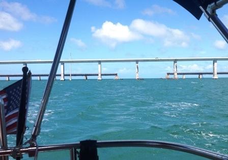 7 Mile Bridge: after passing under looking north
