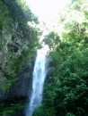 A poor picture of the waterfall.  It towered over us.