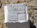 One of the many survey markers along the shoreline.  Good luck building out there.