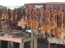 Dried fish at a stall in Derawan.