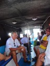 In the water taxi from Derawan to Berau.  It shook you up down to the core.