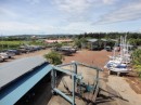 The Penuwasa Boat Yard taken from the top of my mast.  It