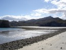 The tide is out at San Juanico.  We had a long way to carry poor Puff and Dragon.