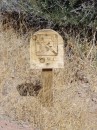 Signs mark the hiking path on Isla Danzante.
