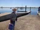 Me at the head of the boat ramp just before we filmed the jellyfich