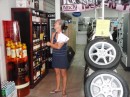 Shopping for tax free gin and tires
