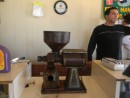 9 $ a Kilo, please grind it coarse.
Grinder looked like it survived WW1, coffee awesome