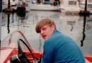 Lew with the fast boat he had when we meet. 1981