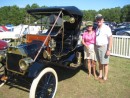 We attended a car show -the Concourse and viewed several beautful cars like this one beside Stella and Charlie