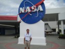 Tom in front of entrance to KSC