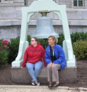 Lilly and her niece Diana Mintey, United States Naval Academy, Bancroft Hall, USS Enterprise ship