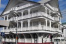 Although this is a new building, constructed in concrete, it has the design of a 100 year-old wood frame hotel.  Paramaribo has gone to great lengths, and quite some cost, to retain the charm of its old-world Dutch Colonial architecture.