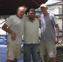 Old Bill the Power Boat guy, Shawn the fiberglass contractor (First Choice Inc.), and Tom.