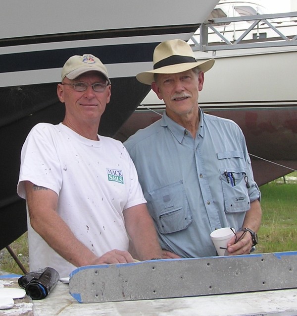 Warren Luhrs with Tom.  Warren is a world record holder single-handed sailor, and he and his brother John own the St. Augustine Marine Center.