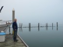 Day of departure - FOG!  David Scott has joined us for the next leg south.