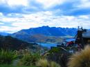 View south to Queenstown and Lake Wakatipu from top of Gondola