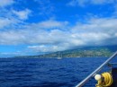 Leaving Papeete, Tahiti with Sequoia - bound for Huahine