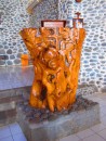 Carved wooden lectern