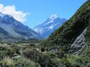 First views of Mt. Cook.  This trail reminds us of hiking into Mt. Everest -the scale and grandeur