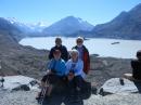 The four of us, Ted, Pam, Judy and Steve with the Tasman Glacier in the background