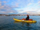 Ted enjoying kayaking around the harbor